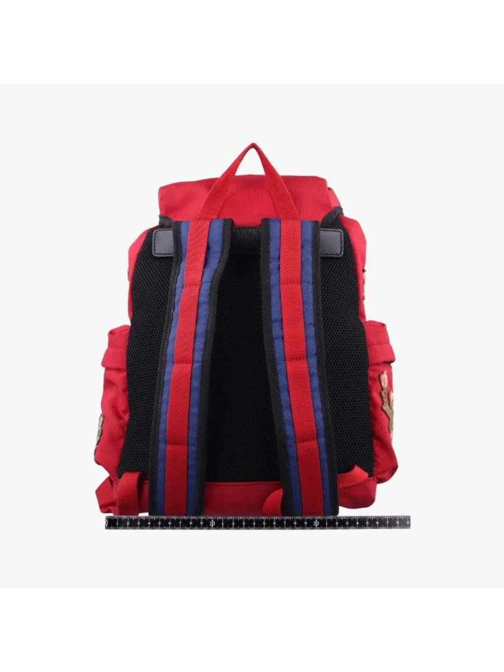 Gucci Techno Vintage Web la Vougre Pal Amour Embroidery Red Canvas Backpack